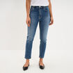 Jean stretch slim 7/8 &egrave;me denim stone femme