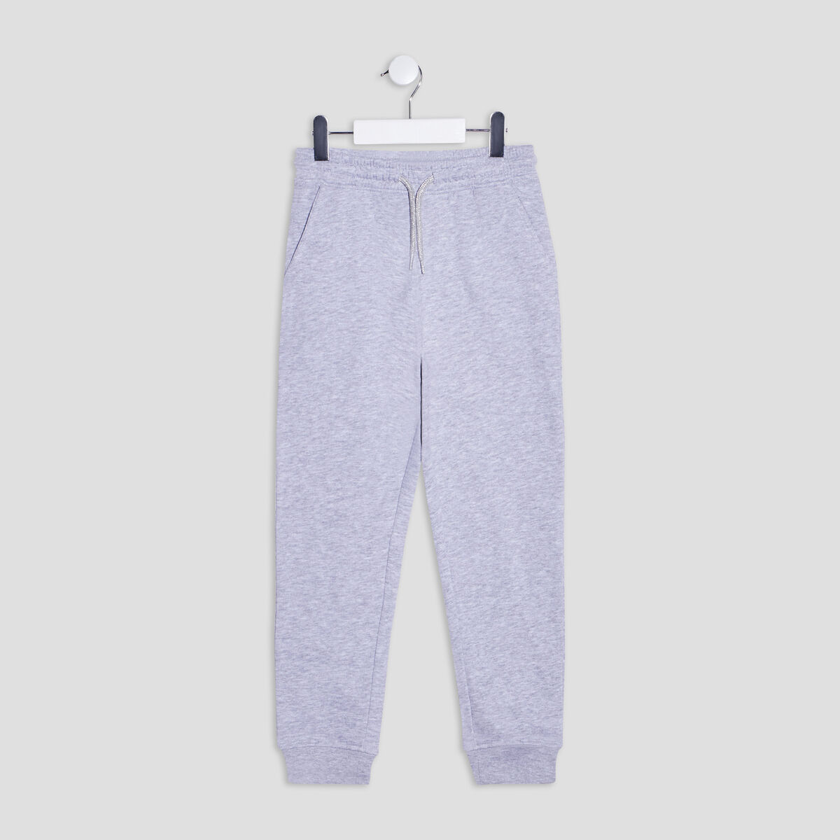 Pantalon jogging droit gris fille