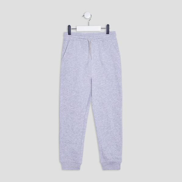 Pantalon jogging droit gris fille