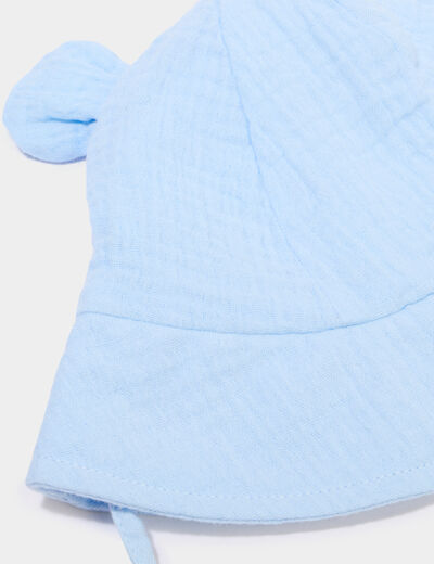 Bob en gaze de coton bleu ciel b&eacute;b&eacute;
