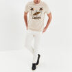 Jeans slim 5 poches denim blanc homme