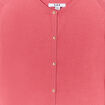 Gilet boutonné rose framboise fille