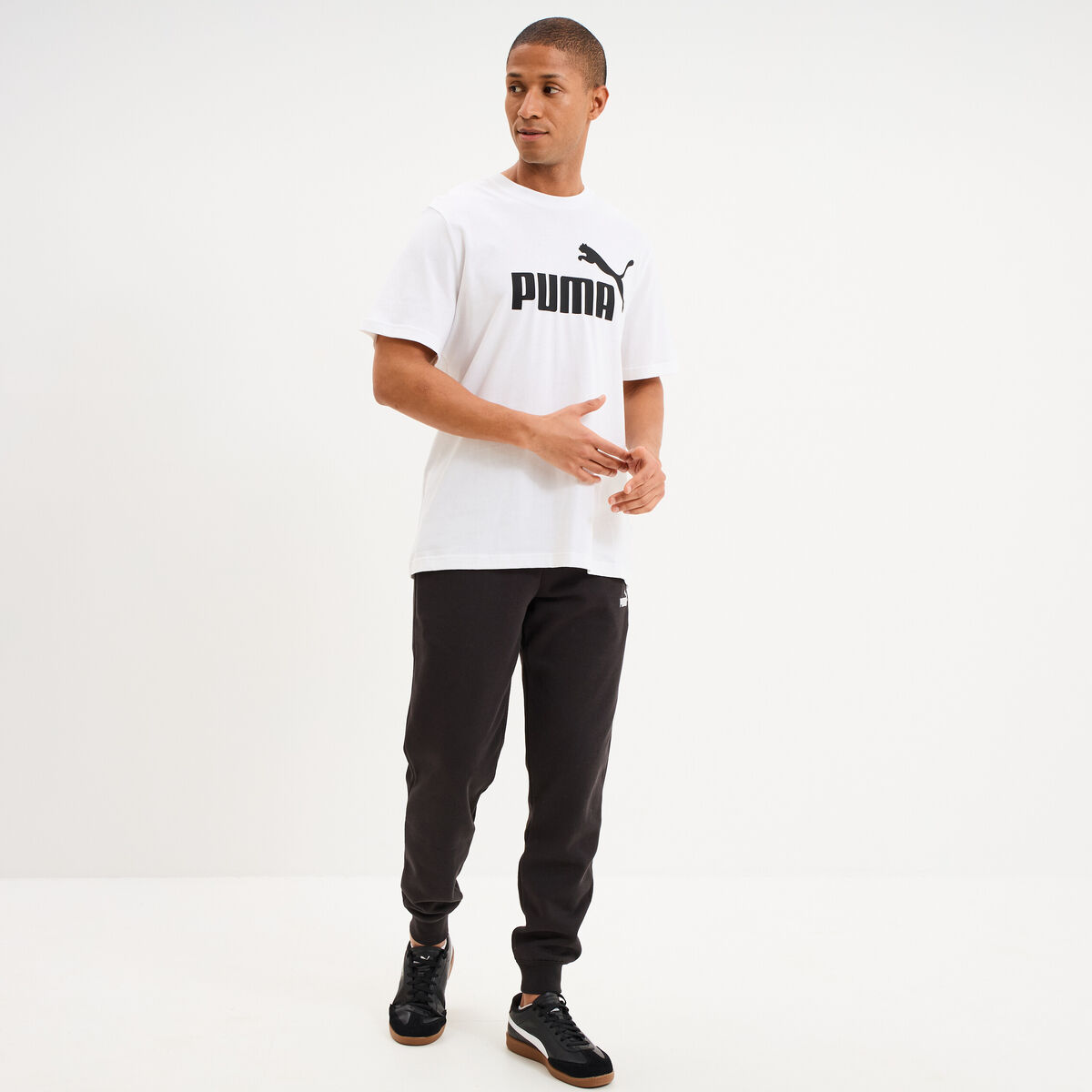 T-shirt manches courtes coton Puma blanc homme