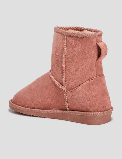 Bottines fourrées Creeks rose fille