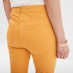 Pantacourt slim 5 poches jaune moutarde femme