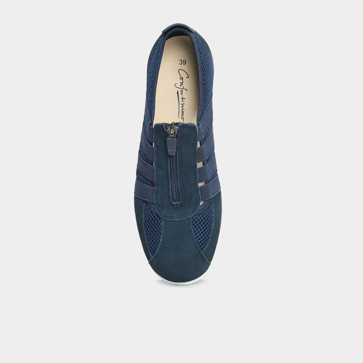 Derbies pied large bleu marine femme
