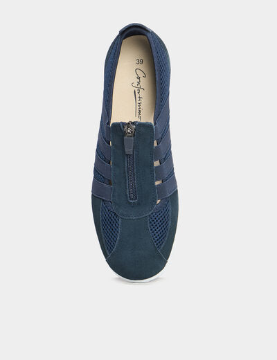 Derbies pied large bleu marine femme