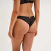 Tanga en dentelle noir femme