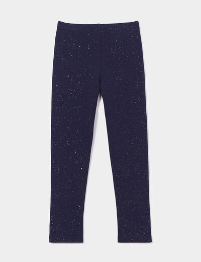 Legging doublé bleu marine fille
