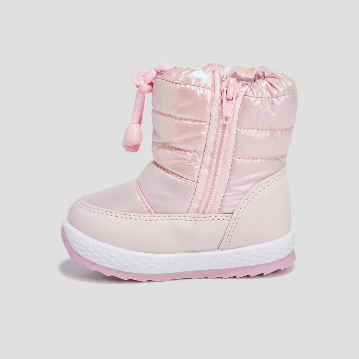 Bottes de neige lien de resserrage rose bébé fille