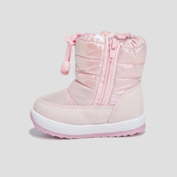 bottes de neige lien de resserrage rose bebef Bottes de neige lien de resserrage rose bébé fille