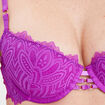Soutien-gorge corbeille paddé dentelle violet femme
