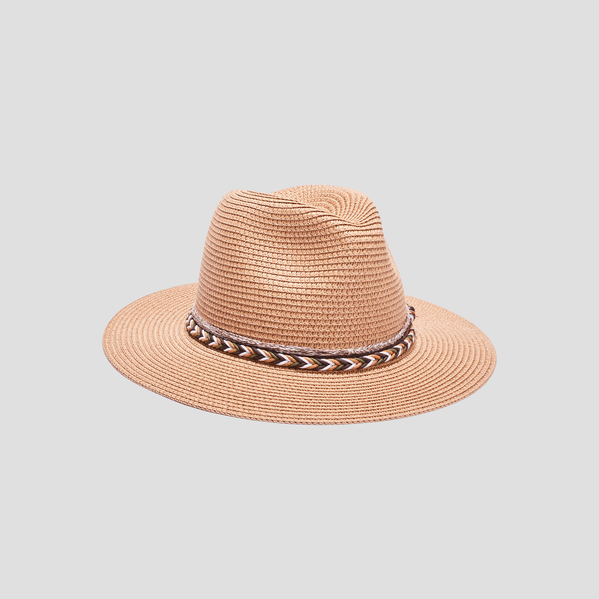 Chapeau Fedora tressé sable femme LH