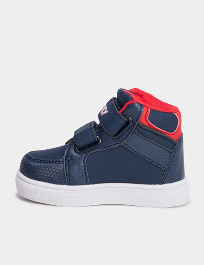 Baskets montantes à scratchs Spider-Man bleu bébé garçon
