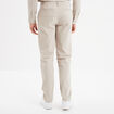 Pantalon chino droit stretch retroussé sable homme
