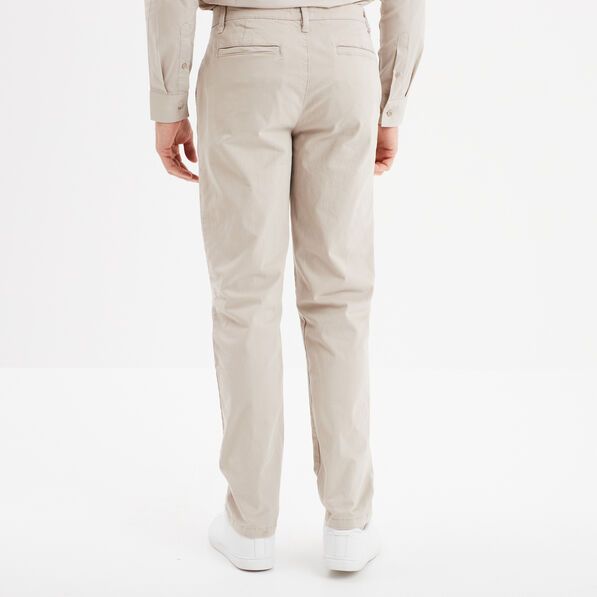 pantalon chino droit stretch retrousse sable homme Pantalon chino droit stretch retroussé sable homme