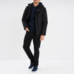 Sweat molleton &agrave; capuche hoodie bleu marine homme