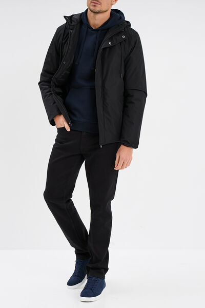 Sweat molleton &agrave; capuche hoodie bleu marine homme