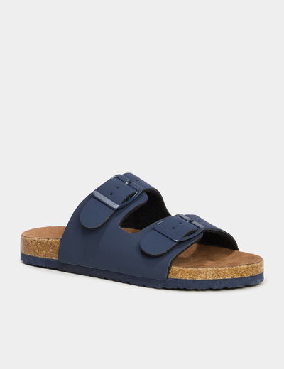 Mules avec boucles bleu marine garçon