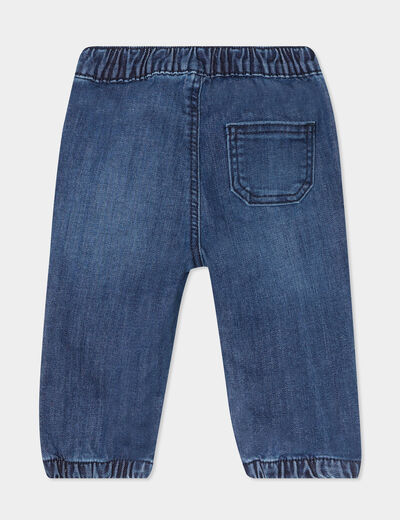 Jeans jogger bas élastiqué coton denim brut bébé garçon