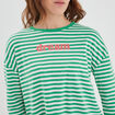 T-shirt ajusté col rond coton Creeks vert femme