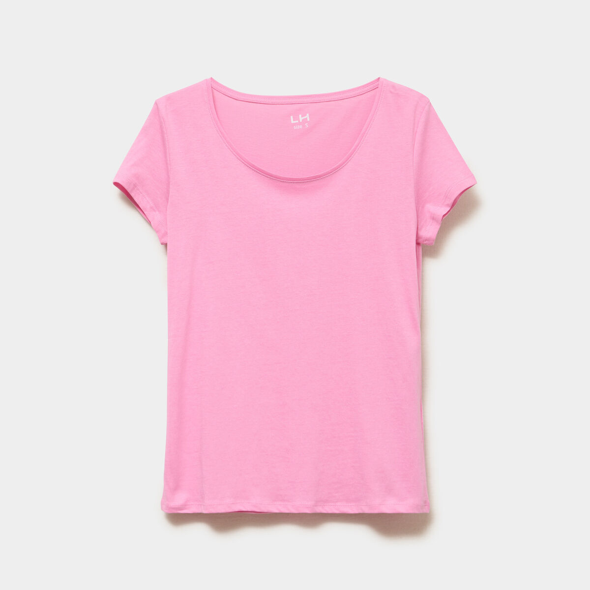 T-shirt long motif à fleurs, col rond et manches courtes, coupe évasée