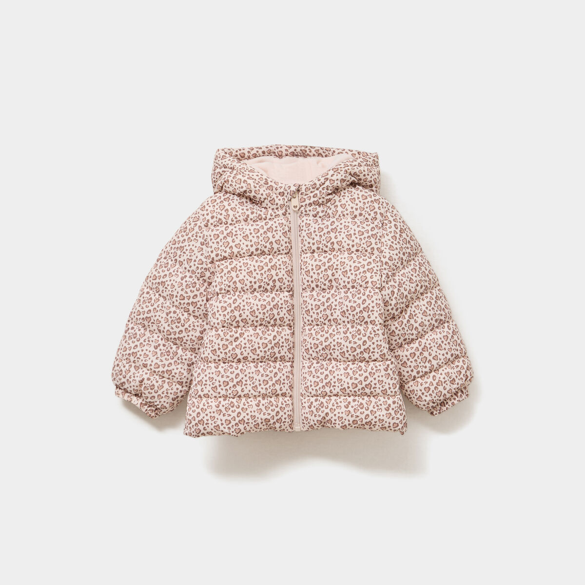 Doudoune à capuche poignets élastiqués creme bébé fille