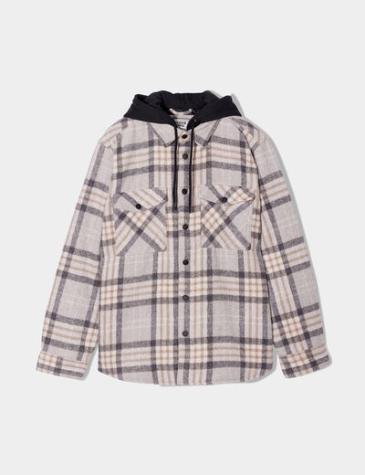 Surchemise 2-en-1 à capuche Creeks creme homme