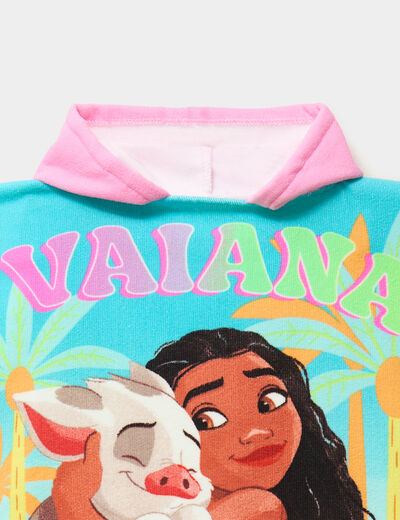 Cape de bain &agrave; capuche Vaiana multicolore fille