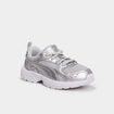 Baskets running &agrave; lacets Puma Milenio gris argent fille