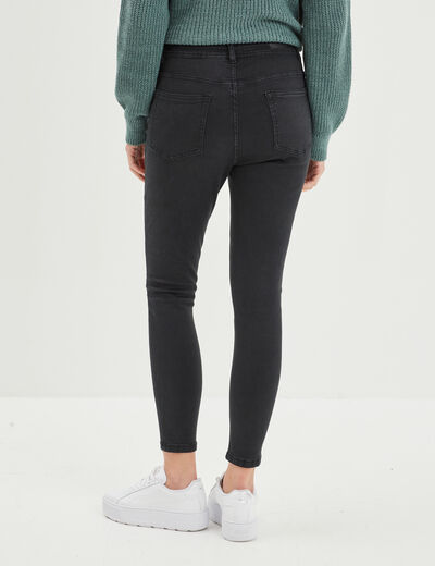 Jeans skinny 7/8ème coton Liberto noir femme