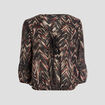 Blouse manches 3/4 détail laçage noir femme