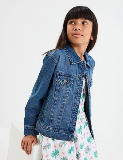 Blouson en jean coton denim stone garçon