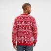 Pull de No&euml;l manches longues rouge homme