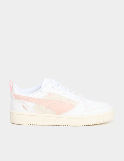 Tennis basses &agrave; lacets Puma rose femme