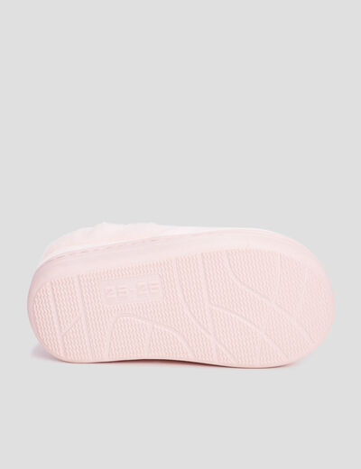 Chaussons fourrés avec print Licorne rose fille