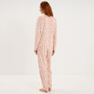 Ensemble pyjama t-shirt pantalon velours rose femme