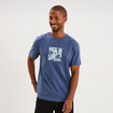 T-shirt col rond manches courtes coton bleu lavande homme
