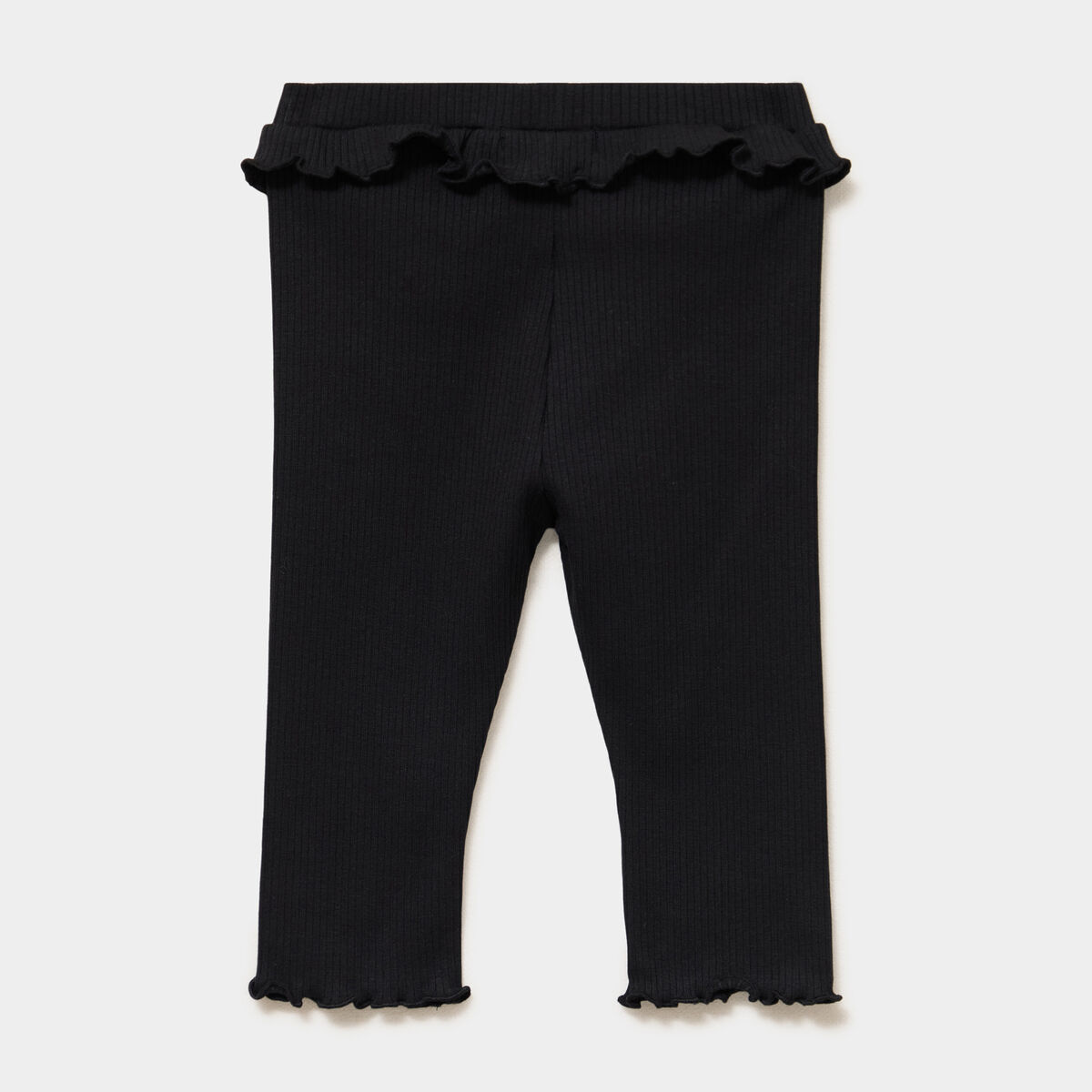 Legging c&ocirc;tel&eacute; &agrave; volants noir b&eacute;b&eacute; fille