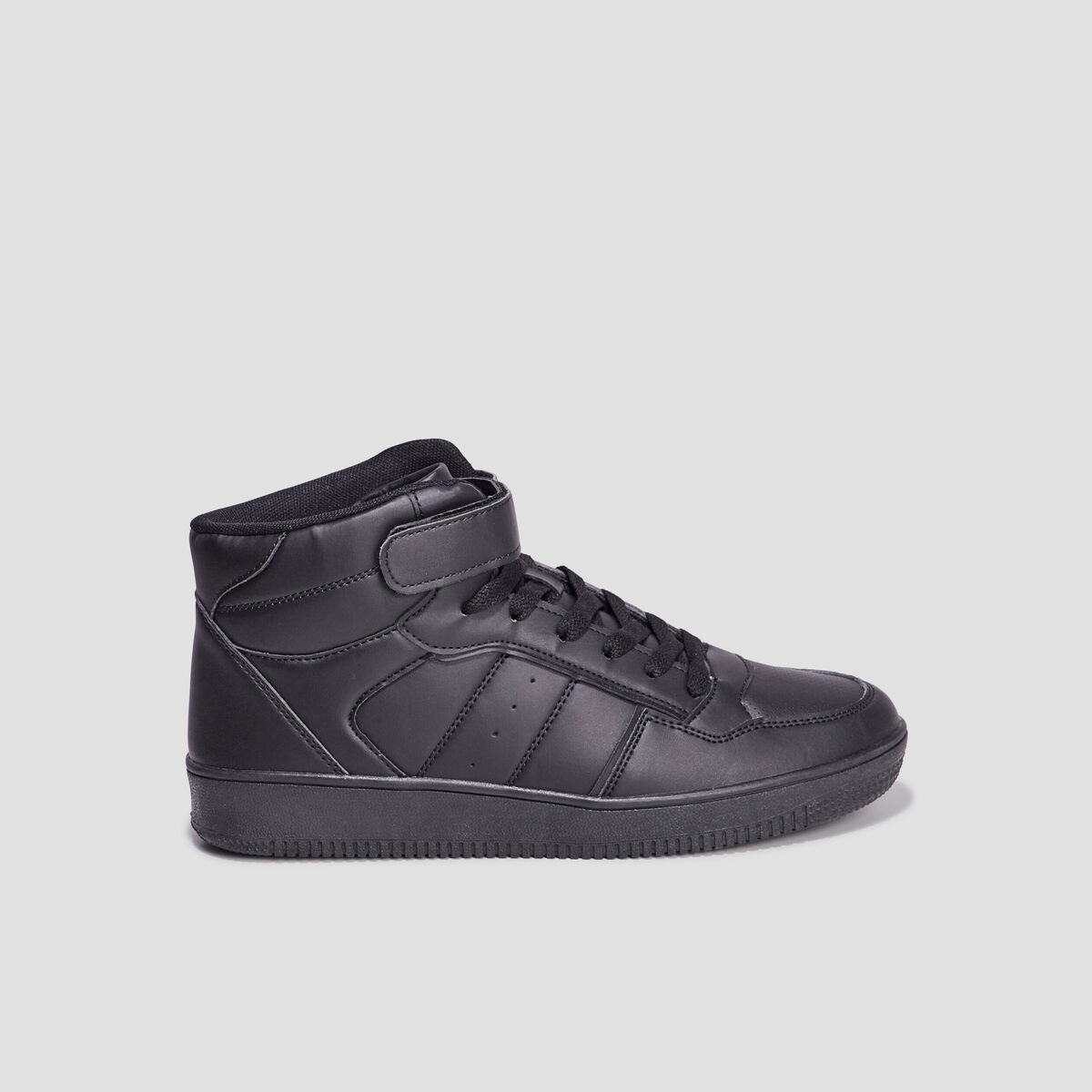 Baskets montantes &agrave; scratch sur l'avant noir homme
