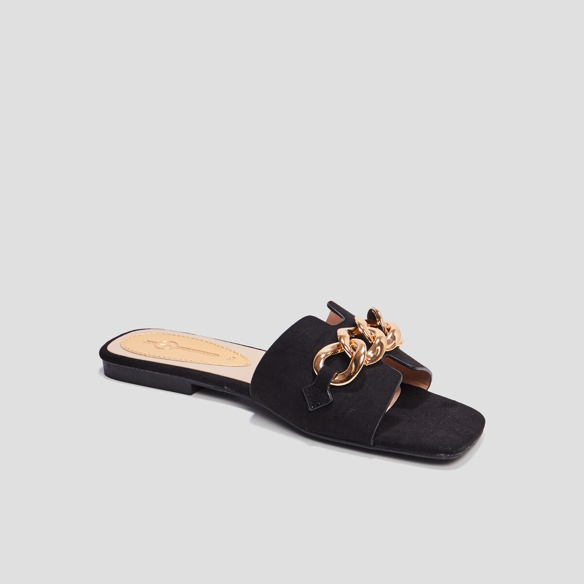 Mules avec chaînes Mosquitos noir femme