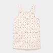 Robe chasuble courte sans manches coton beige fille