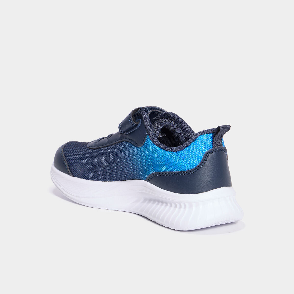 Baskets running à scratchs bleu garçon