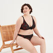 Soutien-gorge emboîtant dentelle rose framboise femme grande taille