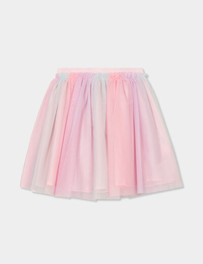 Jupe tulle taille à paillettes multicolore fille
