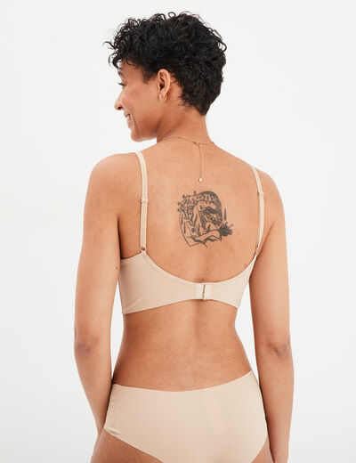Soutien-gorge bustier beige femme