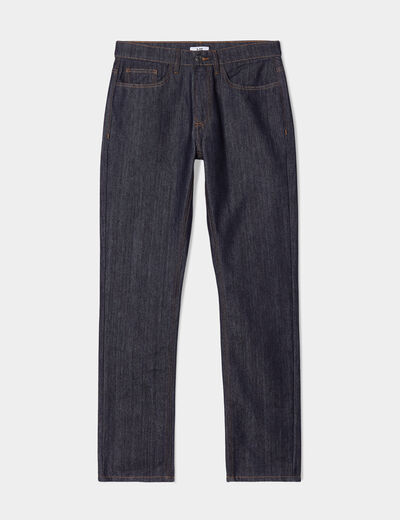 Jeans straight denim 5 poches denim brut homme