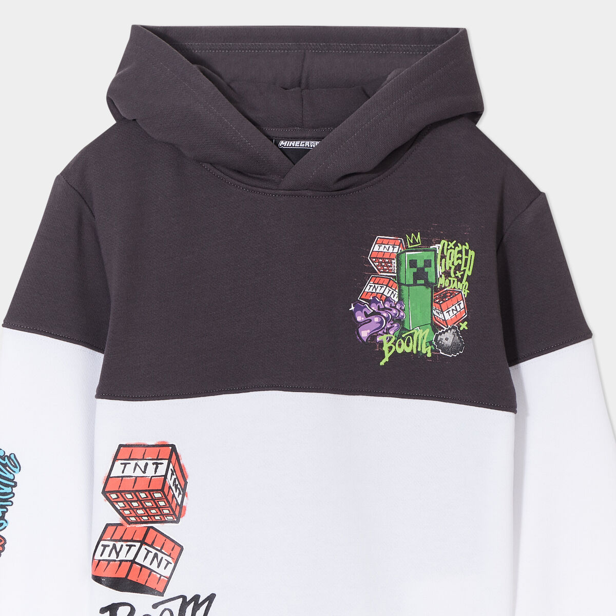 Sweat à capuche hoodie Minecraft multicolore garçon