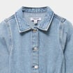 Robe en jean courte cintr&eacute;e boutonn&eacute;e denim double stone fille