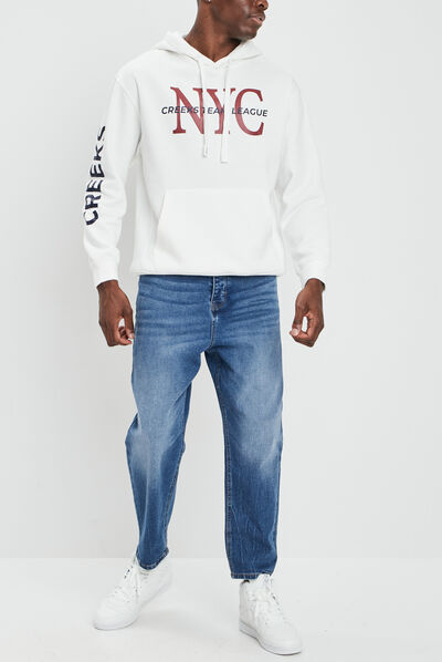 Sweat à capuche hoodie Creeks ivoire homme